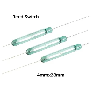 Reedkontakt 28mm x 4mm Reedschalter Miniatur Glas Reedschalter Schließer 1A 10W - Picture 1 of 3