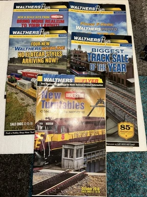 Lote de 5 Catálogos de Referencia Walthers Flyer 2016-2019 Foto 1 de 4