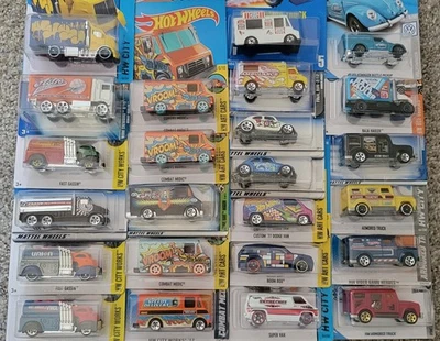 Lot Of 24 Hot Wheels - Highway, Fast Gassin, VW Bug, Combat Medic, Armored Truck - Image 1 of 4
