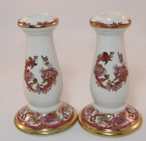 2 Freimaurer Eisenstein rot Mandalay 6" Kerzenständer Kerzenhalter um 1990 sehr guter Zustand - Bild 1 von 11