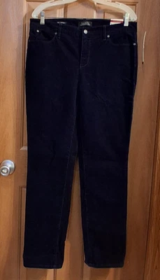 Talbot's Impecable 5 Bolsillos Azul Oscuro Cordones Bolsillos Rectos Falta Talla 10 Nuevo con Etiquetas Foto 1 de 4