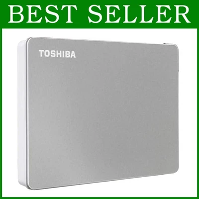 Canvio Flex 2TB Silver External Hard Drive USB-C USB 3.0 - Image 1 of 4