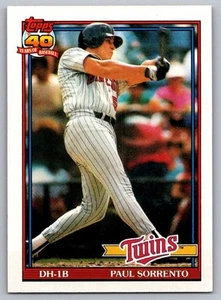 1991 Topps Paul Sorrento Minnesota Twins #654 - Picture 1 of 2