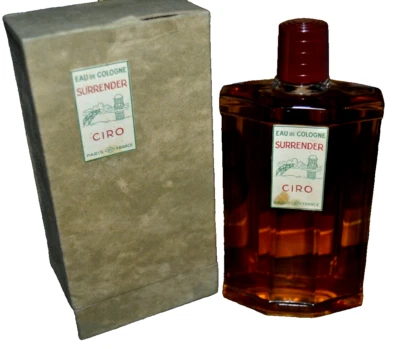 Ciro Render Eau de Cologne 8 OZ Botella BAQUELITA ROJA Tapa/Tapa FRANCIA De Colección Foto 1 de 4