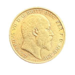 Great Britain 1910 Gold 1/2 Sovereign Circulated Edward VII - Picture 1 of 2