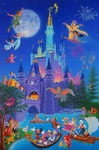 Disney Castle 5D DIY Full Drill Diamond painting Kits Crafts For Kids And Adults - Picture 1 of 6