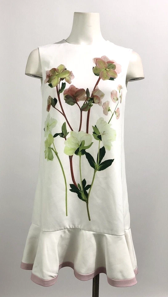 Vestido Victoria Beckham para meninas alvo floral bainha alargada tamanho GG off white - Imagem 1 de 4