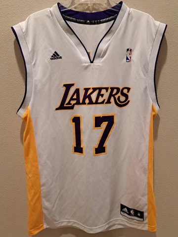 NBA Adidas Los Angeles Lakers Jeremy Lin Jersey 17 Men's Medium Cover