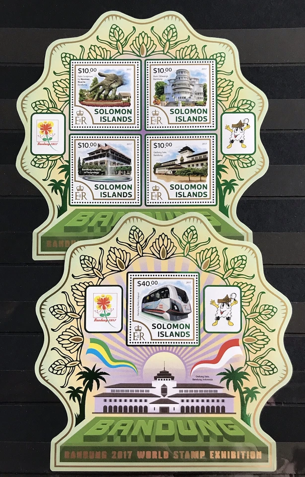 Locomotives / Trains / Expo in Indonesia 2017 stamps Solomon Island -MNH** Del.6 - Image 1 of 1