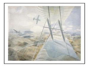 RAF Hurricanes In Flight, WW2by Eric Ravilious - 23x16" (A2) - Picture 1 of 1
