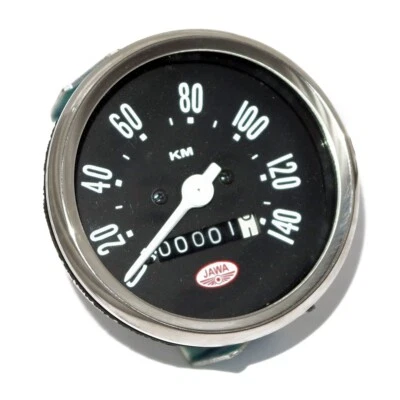 New Black Face Jawa Logo CZ Motorcycle Speedometer Speedo 140 Kph Km/hr - Image 1 of 4