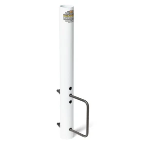 MONTAGGIO TELAIO PARAURTI BIANCO-16 con BULLONE A U 5 POLLICI diametro 1,59" adatto per palo bandiera 16 piedi - Foto 1 di 3