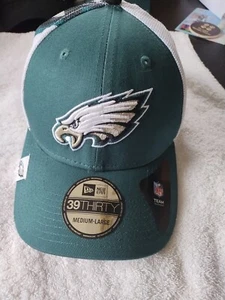 Philadelphia Eagles NFL New Era 39Thirty Logo Mesh Fitted Cap - Medium/Large - Picture 1 of 8