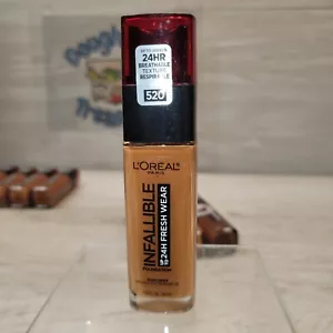 L'Oreal Infallible 24HR Fresh Wear Foundation 520 Sienna SEALED Makeup NEU - Bild 1 von 3