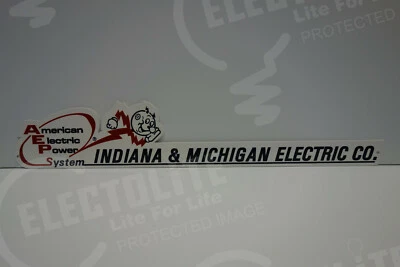 Reddy Kilowatt Indiana & Michigan Electric DIE CUT SIGN GREAT ELECTRICIAN GIFT - Image 1 of 3