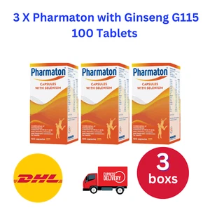 Pharmaton Ginseng G115 100 Tabletten x3 Box Energiebooster mit Selen & Vitaminen - Bild 1 von 2