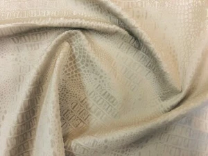 BULK 5 MTR CUBAN TRUFFLE GREY CROC SKIN CURTAIN BLIND UPHOLSTERY FABRIC MATERIAL - Picture 1 of 10