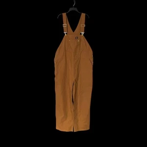 Dickies Duck Bib Overalls Brown 42x32 NEW EB710BD Men’s Coveralls Utility NWT - Picture 1 of 7