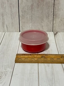 Vintage Tupperware Mini Storage Container - Orange with clear lid - Picture 1 of 1