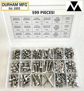 Kit surtido de pernos y lavadora de tuercas de acero inoxidable 599 piezas - Imagen 1 de 6