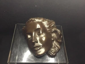 Maschera da parete testa di donna testa di donna testa di ragazza busto da parete gesso rockabilly vintage - Foto 1 di 9