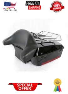 Chopped Tour Pack Trunk Backrest Rack For 97-08 Harley Road King Street Glide - Picture 1 of 11