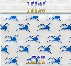 100 PACK BLUE SPIDERS 15125 Apple Zip Baggies 1.5X1.25" SPIDER - Picture 1 of 12