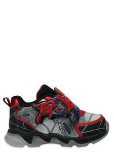 Zapatos deportivos MARVEL Spiderman iluminados para niños pequeños negros rojos talla 7 - Imagen 1 de 5