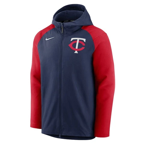 Minnesota Twins Nike Authentic Collection Performance Raglan Full-Zip Hoodie MLB Cover