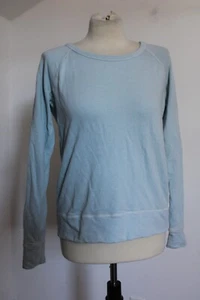James Perse 2 Blue French Terry Supima Cotton Pullover Sweatshirt Top - Picture 1 of 8