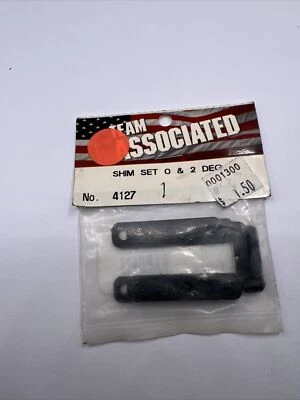 Team Associated #4127 Shim Set 0 & 2 Degrees RC10L  Black,  Made in USA  NIB - Image 1 of 2
