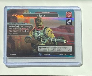 Carte vitrine Star Wars Unlimited Bossk-Chasse sa proie comme neuve - Photo 1 sur 7