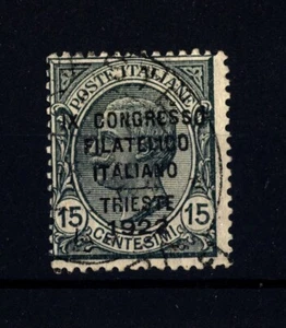 ITALIEN - Königreich - 1922 - 9. Italienischer Philatelistischer Kongress Triest - 15 c. grau - Bild 1 von 1