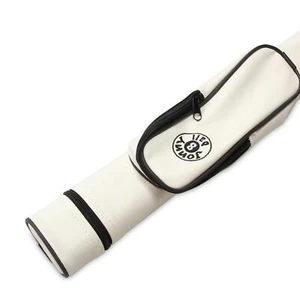 Jonny 8 Ball zweifarbig oval Pool Queue Etui weiß - hält einen 2 Stück Queue - Bild 1 von 9