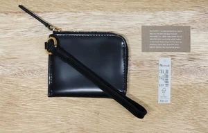 NWT MADEWELL WOMEN'S ESSENTIAL WALLET CC MONEY L ZIP LEATHER BLACK $50.00 - Picture 1 of 5