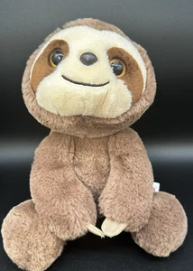 Aurora Plush Super Soft Brown 12" Sloth 2022 Stuffed Animal Floppy Smiling - Picture 1 of 11