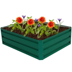 Planter Raised Bed, Metal Plant Growing Container for Vegetable Flower, Outdo... - Picture 1 of 9