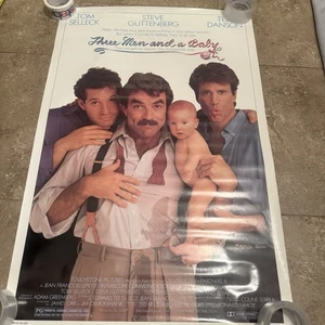 Póster original de la película Three Men and a Baby 1987 27x41 enrollado NSS 870097 - Imagen 1 de 10