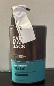 Every Man Jack Mens Sea Salt Hand & Body Lotion Natural Lotion 13.5oz - Picture 1 of 2