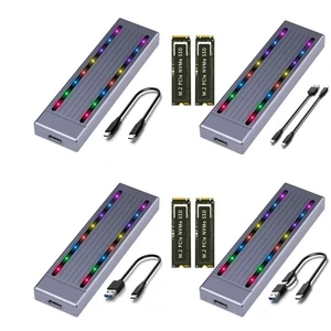 USB 3.2 SSD Adapters Hard Drive Enclosure PCIe NVMe MKey Case - Afbeelding 1 van 24