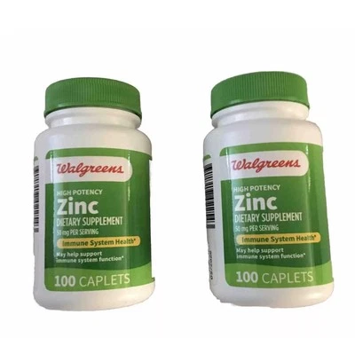 200 Tabs ZINC 50mg (2x 100ct) High Potency Total Immune Support EXP: 05/26 - Image 1 of 4