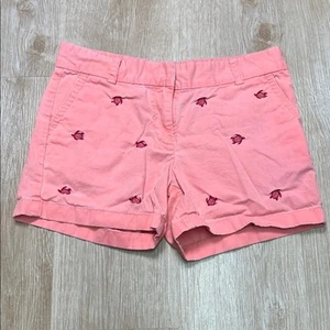 Vineyard Vines Embroidered Turtle Motif Neon Orange Magenta Shorts girl’s 14 - Picture 1 of 6