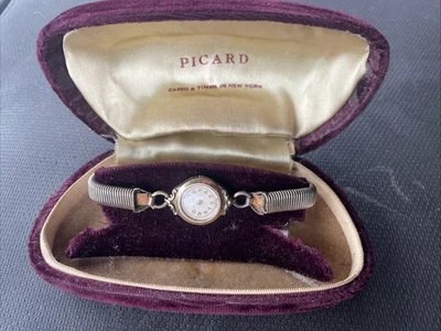 Vintage Lucien Picard Swiss 17 Jewels Movement 10K RGP Ladies Watch In Box - Image 1 of 4