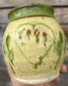 Pot Haute Savoie Terre Cuite Vernissée XIXeme Pichet Art Populaire - Imagen 1 de 7