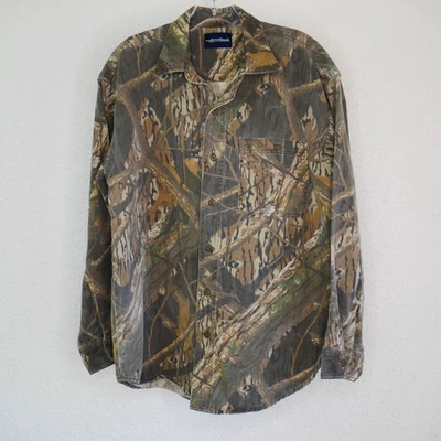 Mossy Oak Shadow Branch Shirt Jacket L Slim Camo Hunting Outdoors Button Up L/S - Image 1 of 4
