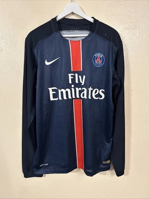Zlatan Ibrahimovic #10 PSG Nike Dri-Fit Long Sleeve Jersey (blue) – Large VG - Image 1 of 4