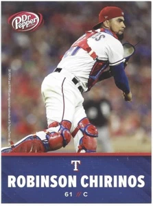 2018 Texas Rangers Dr. Pepper Robinson Chirinos Postkarte SGA - Bild 1 von 1