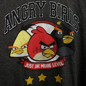 T-Shirt Angry Birds Mens Mens XL Gray T-Shirt - Picture 1 of 4