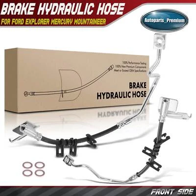 2x Mangueira hidráulica de freio dianteiro para Ford Explorer Mercury Mountaineer 2002-2005 - Imagem 1 de 4