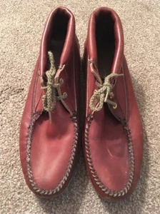 Vintage Mens Hush Puppies Leather Upper Ankle Boots 588681, Size 12M - Picture 1 of 6